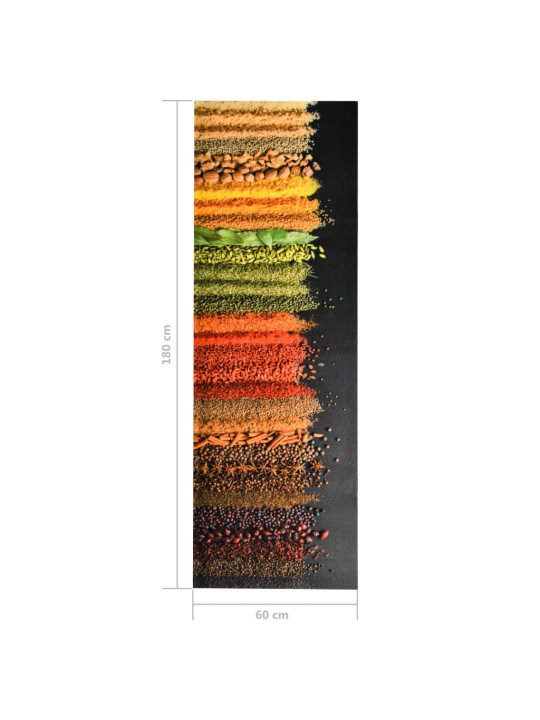 Virtuvės kilimėlis, 60x180cm, plaunamas, su prieskoniais
