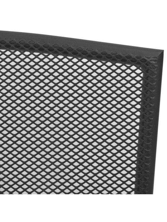 Lauko kėdės, 4vnt., antracito, plienas, tinklinio dizaino