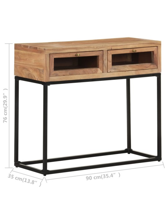 Konsolinis staliukas, 90x35x76cm, akacijos medienos masyvas