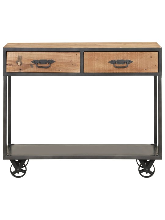 Konsolinis staliukas, 90x35x74cm, perdirbtos medienos masyvas