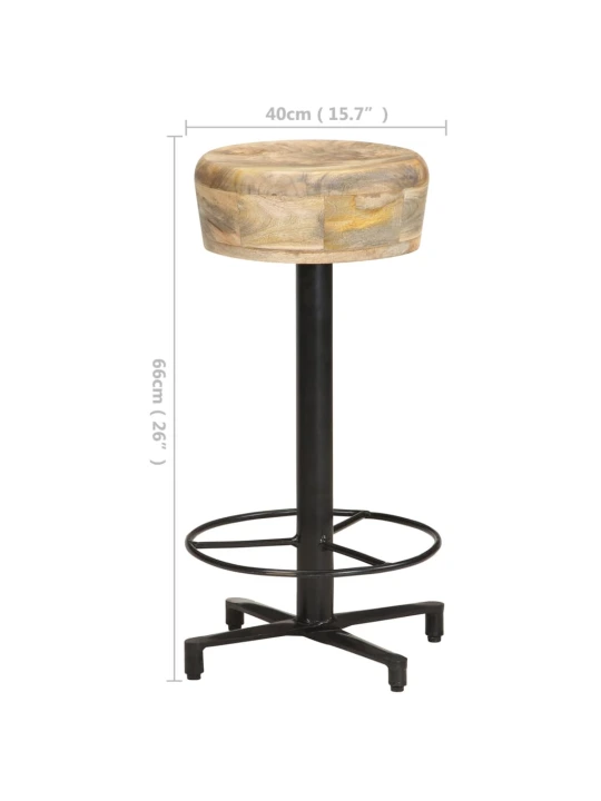 Baro taburetės, 2vnt., 66cm, mango medienos masyvas