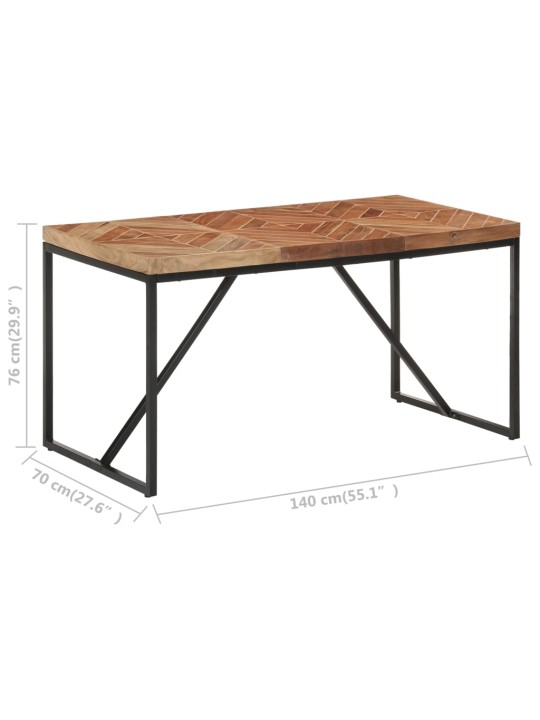 Valgomojo stalas, 140x70x76cm, akacija ir mango mediena