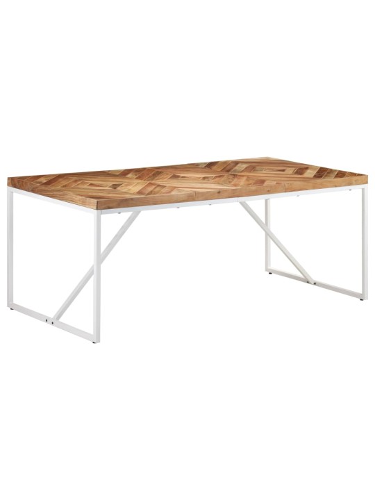 Valgomojo stalas, 180x90x76cm, akacija ir mango mediena