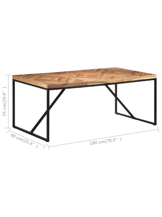 Valgomojo stalas, 180x90x76cm, akacija ir mango mediena