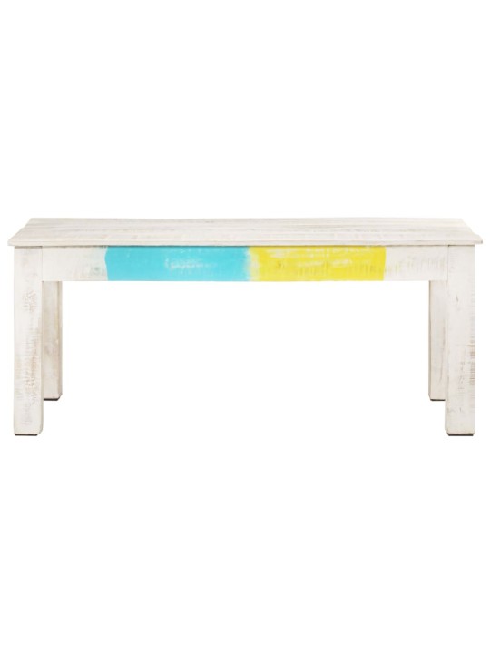 Kavos staliukas, baltas, 110x60x45cm, mango medienos masyvas