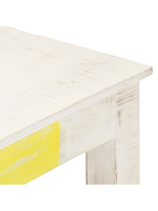 Kavos staliukas, baltas, 110x60x45cm, mango medienos masyvas