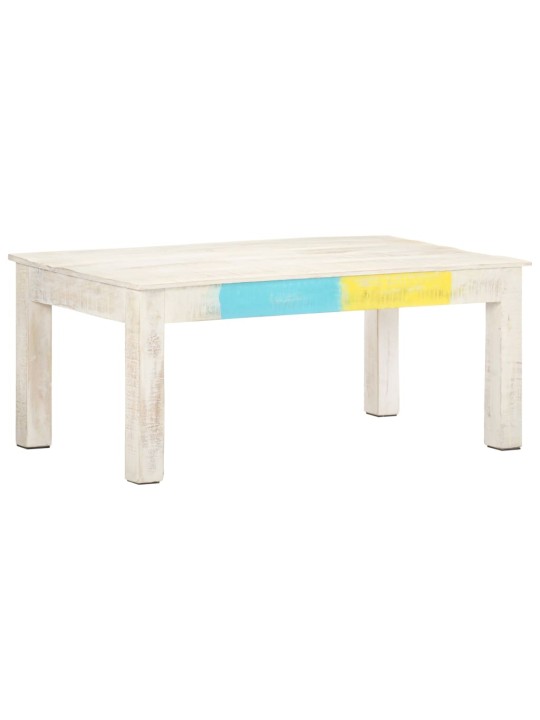 Kavos staliukas, baltas, 110x60x45cm, mango medienos masyvas