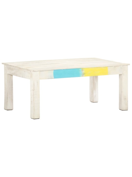 Kavos staliukas, baltas, 110x60x45cm, mango medienos masyvas