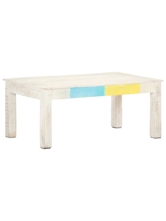 Kavos staliukas, baltas, 110x60x45cm, mango medienos masyvas
