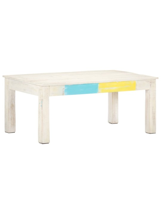 Kavos staliukas, baltas, 110x60x45cm, mango medienos masyvas