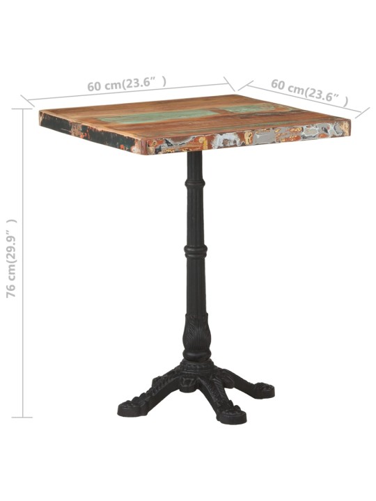 Bistro staliukas, 60x60x76cm, perdirbtos medienos masyvas