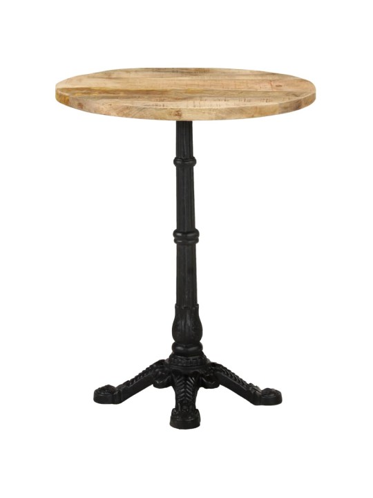 Bistro staliukas, skersmuo 60x76cm, neapdorota mango mediena