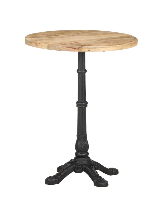 Bistro staliukas, skersmuo 60x76cm, neapdorota mango mediena