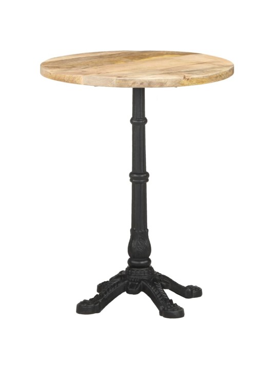 Bistro staliukas, skersmuo 60x76cm, neapdorota mango mediena