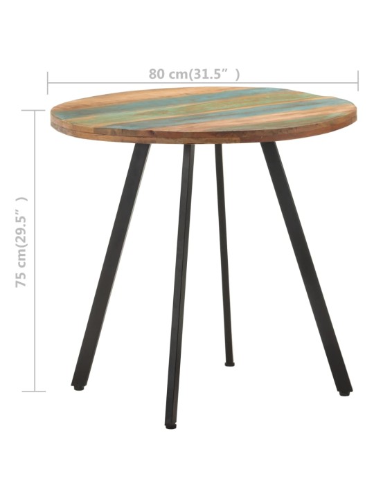 Valgomojo stalas, 80cm, perdirbtos medienos masyvas