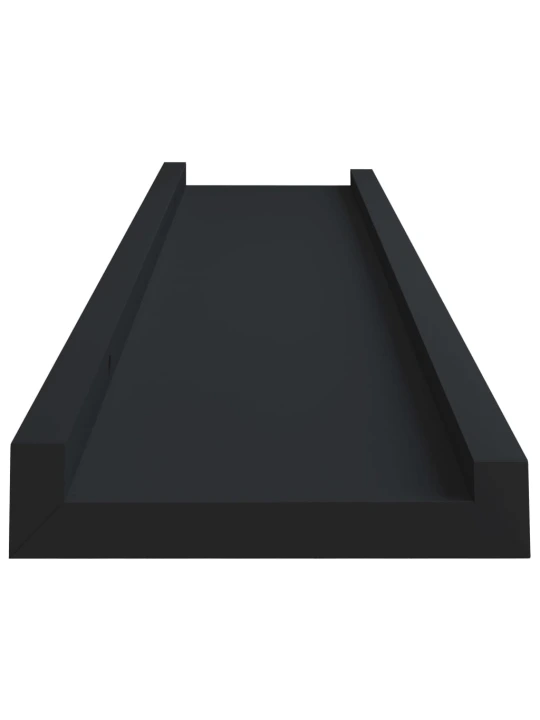 Lentynos nuotraukų rėmeliams, 2vnt., juodos, 40x9x3cm, MDF