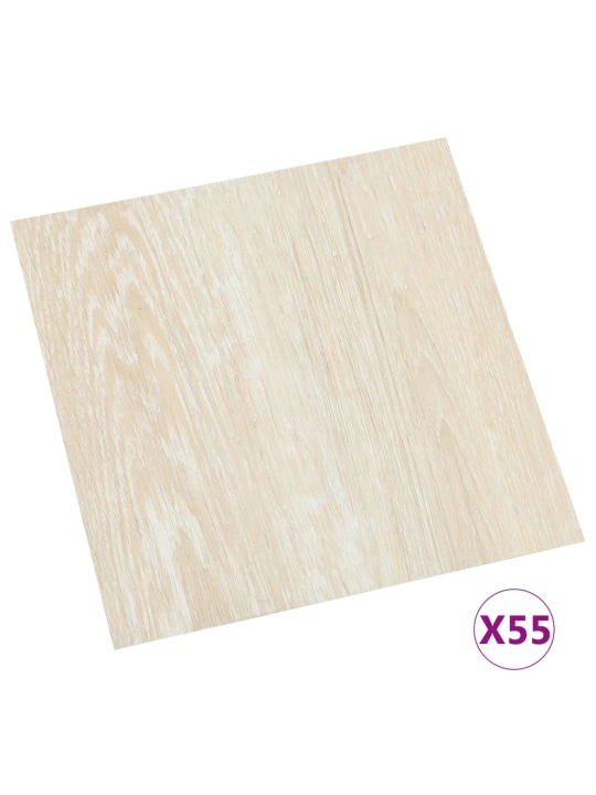 Grindų plokštės, 55vnt., smėlio, 5,11m², PVC, prilimpančios