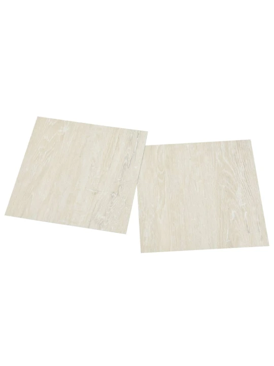 Grindų plokštės, 55vnt., kreminės, 5,11m², PVC, prilimpančios