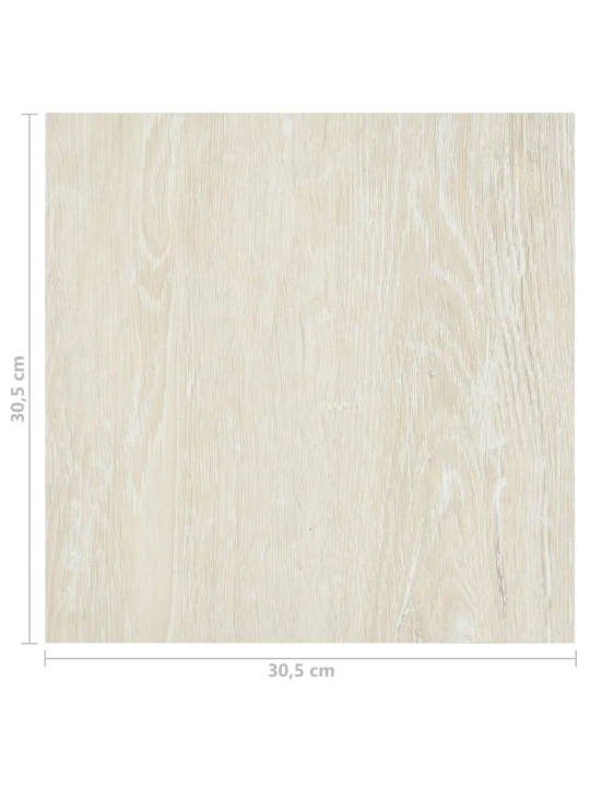 Grindų plokštės, 55vnt., kreminės, 5,11m², PVC, prilimpančios