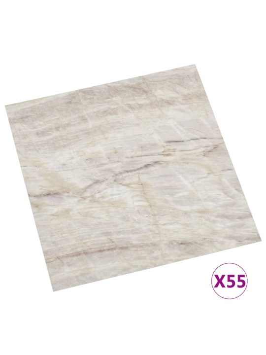 Grindų plokštės, 55vnt., smėlio, 5,11m², PVC, prilimpančios
