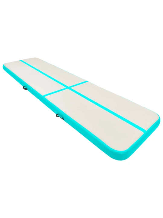 Pripučiamas gimnastikos kilimėlis, žalias, 700x100x15cm, PVC