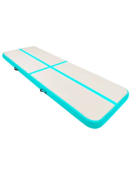 Pripučiamas gimnastikos kilimėlis, žalias, 300x100x20cm, PVC