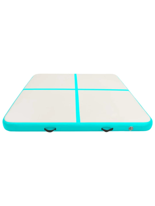 Pripučiamas gimnastikos kilimėlis, žalias, 200x200x10cm, PVC