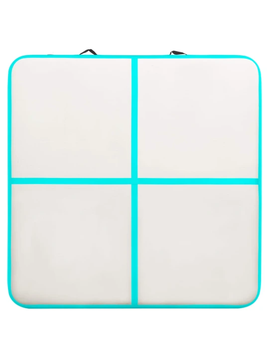 Pripučiamas gimnastikos kilimėlis, žalias, 200x200x10cm, PVC