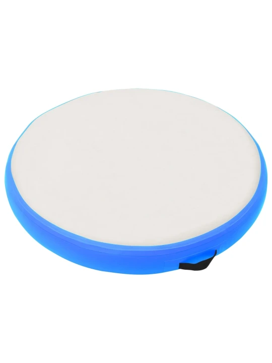 Gimnastikos kilimėlis su pompa, mėlynas, 100x100x10cm, PVC