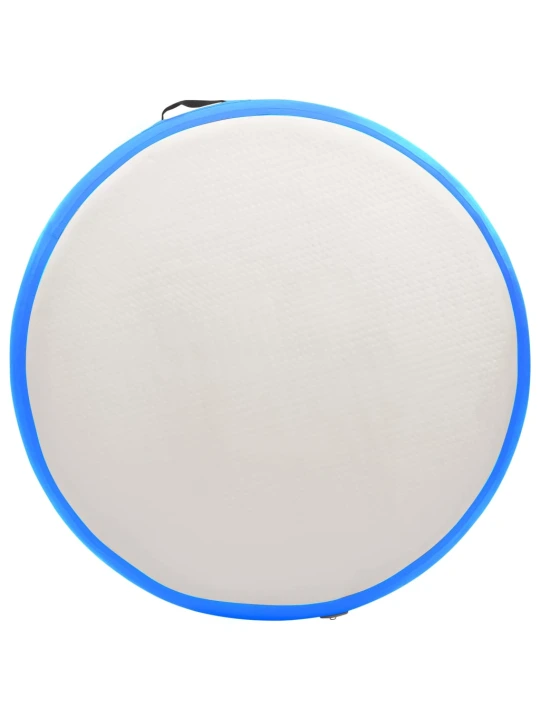 Gimnastikos kilimėlis su pompa, mėlynas, 100x100x10cm, PVC