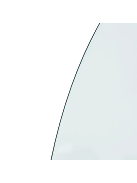 Židinio stiklo plokštė, 800x600 mm, pusapvalė