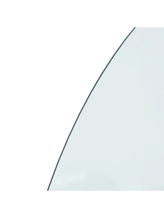 Židinio stiklo plokštė, 1000x600mm, pusapvalė