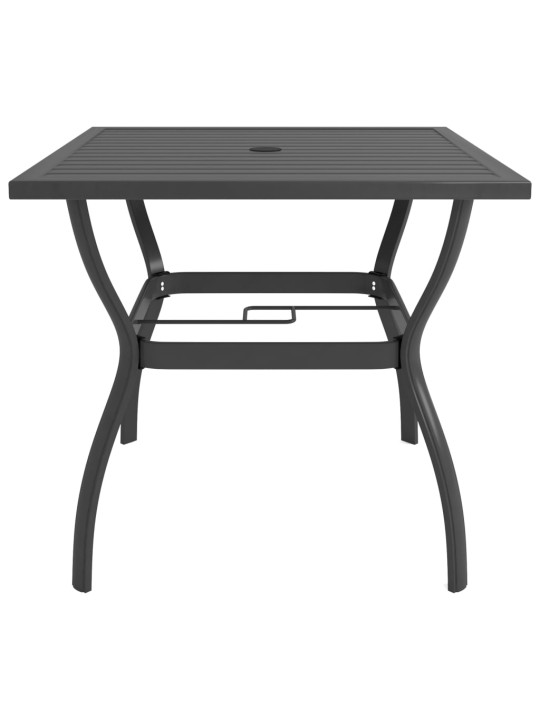 Sodo stalas, antracito spalvos, 81,5x81,5x72cm, plienas