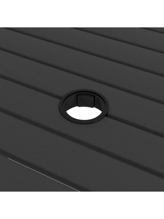 Sodo stalas, antracito spalvos, 81,5x81,5x72cm, plienas