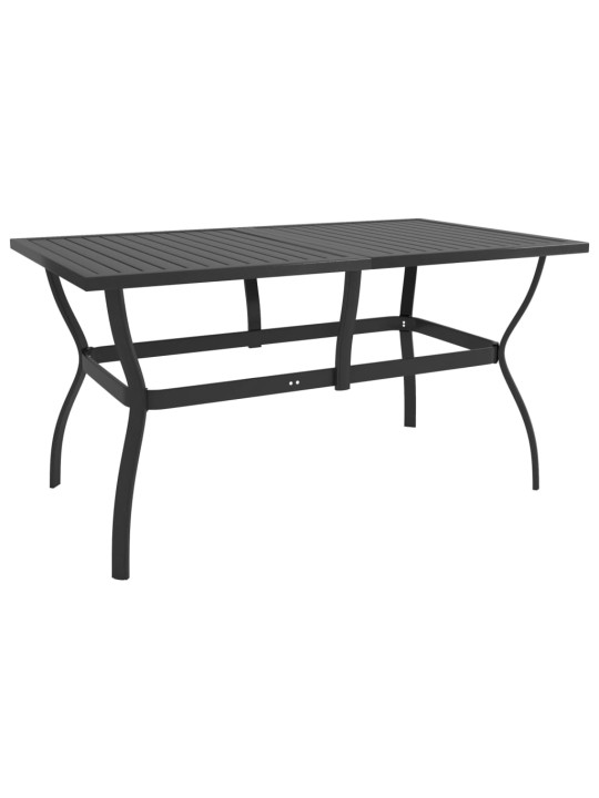 Sodo stalas, antracito spalvos, 140x80x72cm, plienas