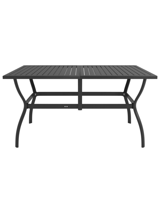 Sodo stalas, antracito spalvos, 140x80x72cm, plienas