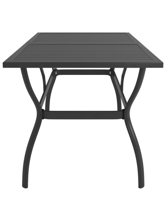 Sodo stalas, antracito spalvos, 140x80x72cm, plienas