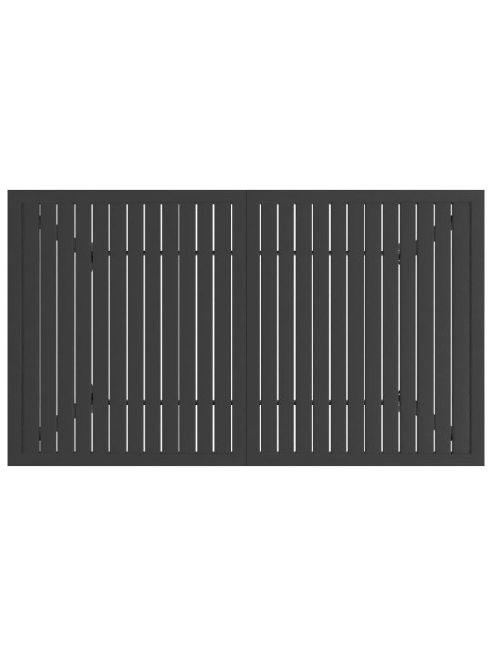 Sodo stalas, antracito spalvos, 140x80x72cm, plienas