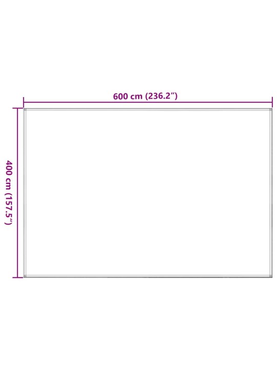 Palapinės kilimėlis, antracito ir baltas, 400x600cm, HDPE