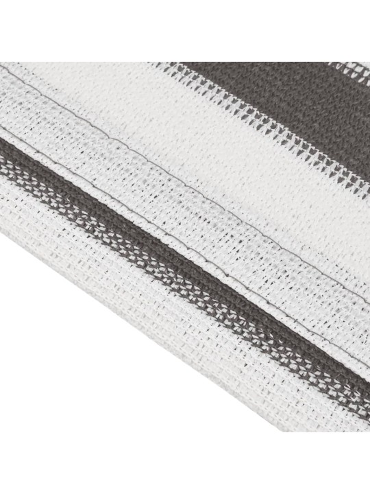Palapinės kilimėlis, antracito ir baltas, 400x700cm, HDPE