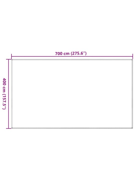 Palapinės kilimėlis, antracito ir baltas, 400x700cm, HDPE