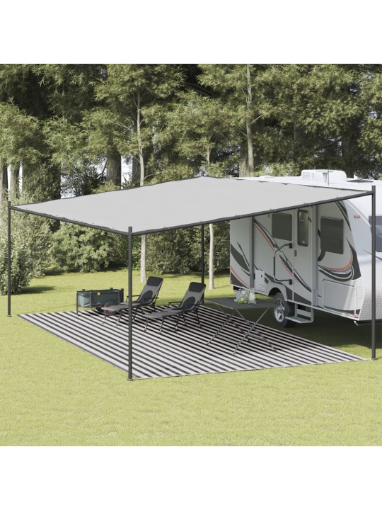 Palapinės kilimėlis, antracito ir baltas, 400x700cm, HDPE