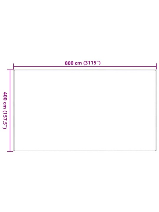 Palapinės kilimėlis, antracito ir baltas, 400x800cm, HDPE