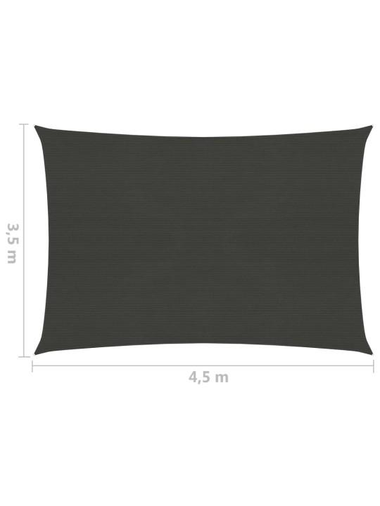 Uždanga nuo saulės, antracito spalvos, 3,5x4,5m, HDPE, 160g/m²