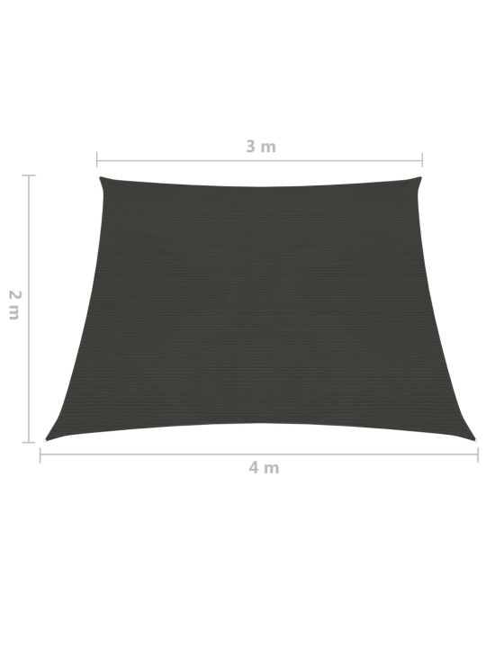 Uždanga nuo saulės, antracito spalvos, 3/4x2m, HDPE, 160g/m²