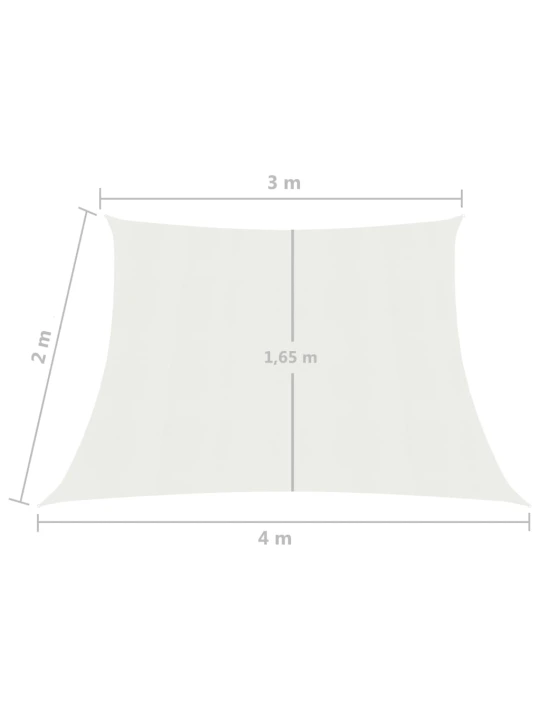 Uždanga nuo saulės, baltos spalvos, 3/4x2m, HDPE, 160g/m²