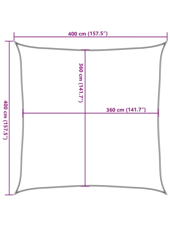 Burė nuo saulės, geltonos spalvos, 4x4m, HDPE, 160g/m²
