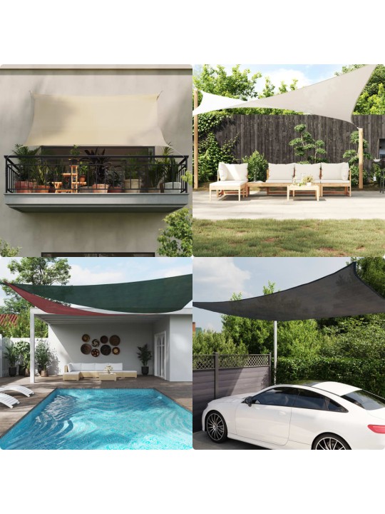 Burė nuo saulės, geltonos spalvos, 4x4m, HDPE, 160g/m²