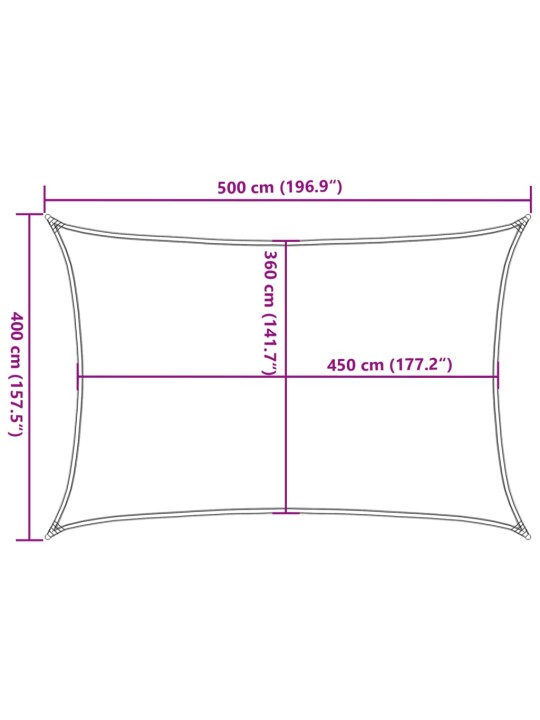 Burė nuo saulės, geltonos spalvos, 4x5m, HDPE, 160g/m²
