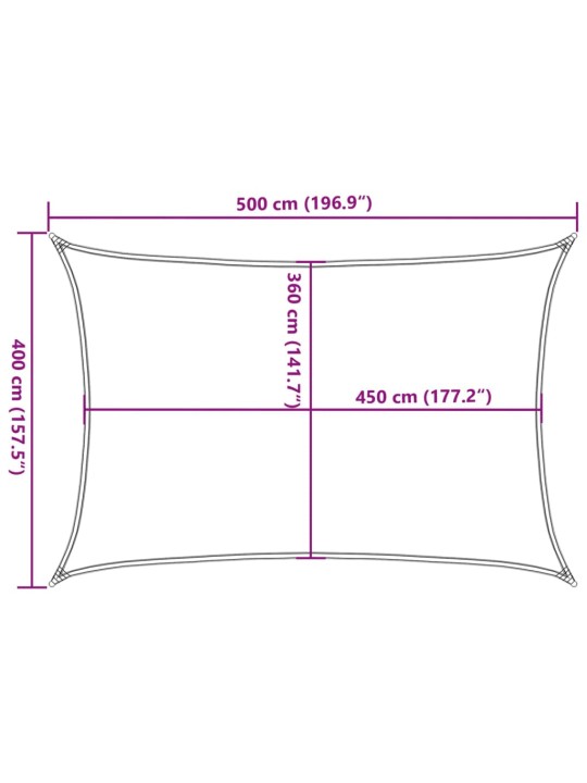 Burė nuo saulės, oranžinės spalvos, 4x5m, HDPE, 160g/m²